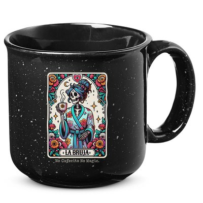 La Bruja No Cafecito No Magic Skeleton 15oz Campfire Ceramic Mug