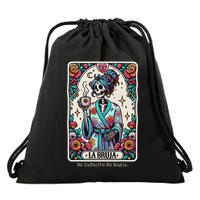 La Bruja No Cafecito No Magic Skeleton Drawstring Bag