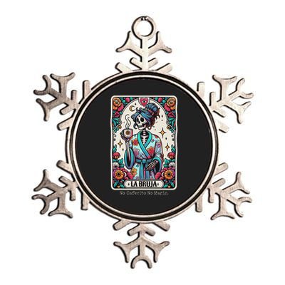 La Bruja No Cafecito No Magic Skeleton Metallic Star Ornament