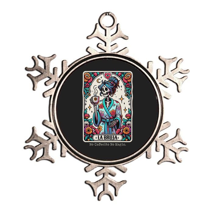 La Bruja No Cafecito No Magic Skeleton Metallic Star Ornament