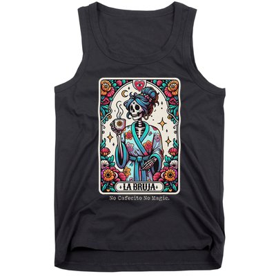 La Bruja No Cafecito No Magic Skeleton Tank Top