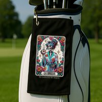 La Bruja No Cafecito No Magic Skeleton Golf Towel