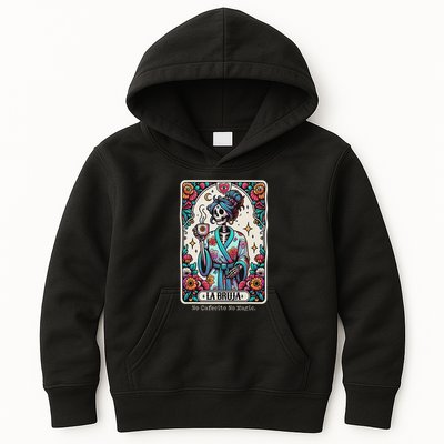 La Bruja No Cafecito No Magic Skeleton Kids Hoodie