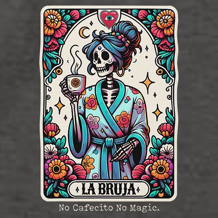 La Bruja No Cafecito No Magic Skeleton Vector Backpack