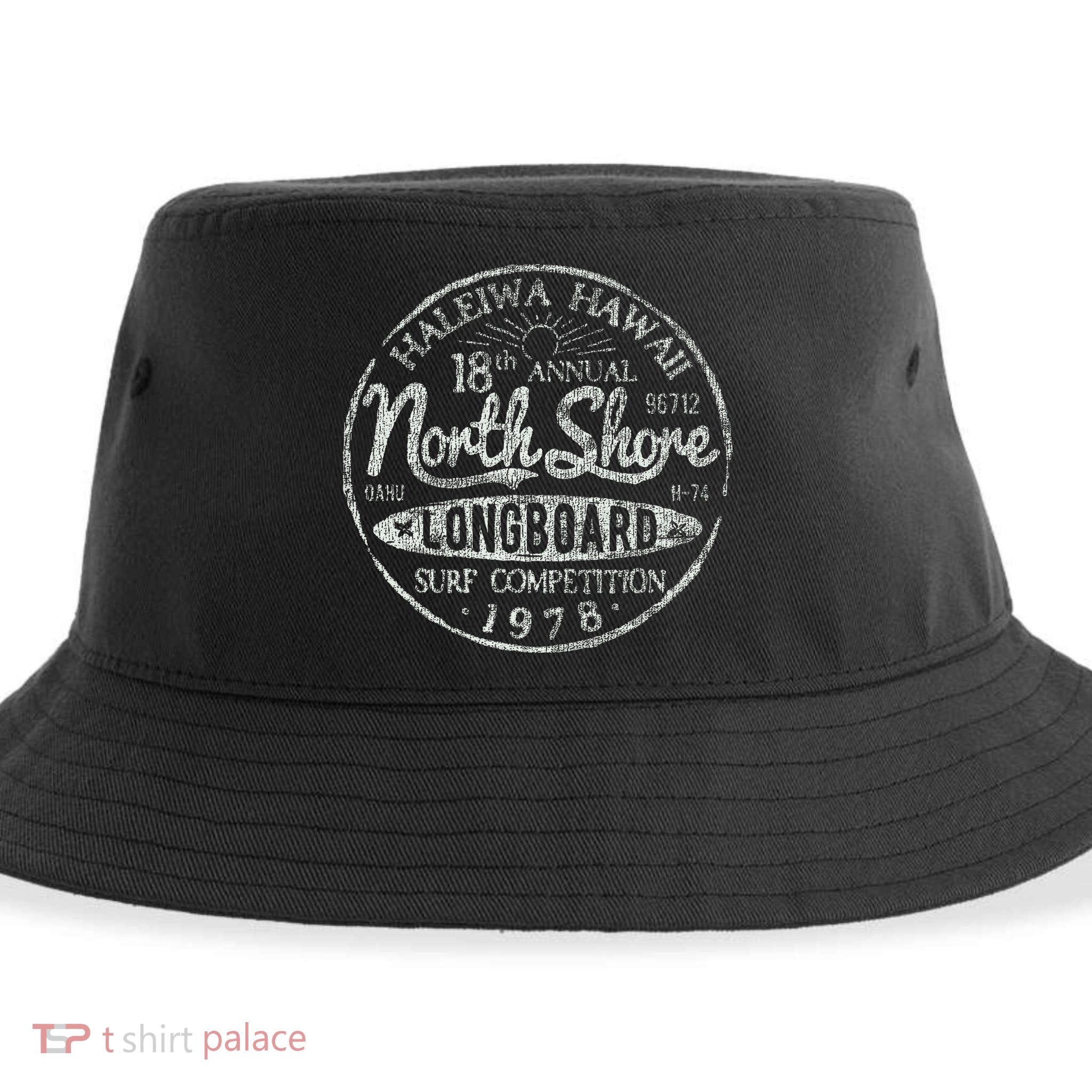 Long Board North Shore Surf Hawaii Beach Sustainable Bucket Hat