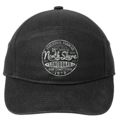 Long Board North Shore Surf Hawaii Beach 7-Panel Snapback Hat