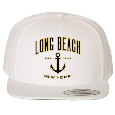 Long Beach New York Wool Snapback Cap