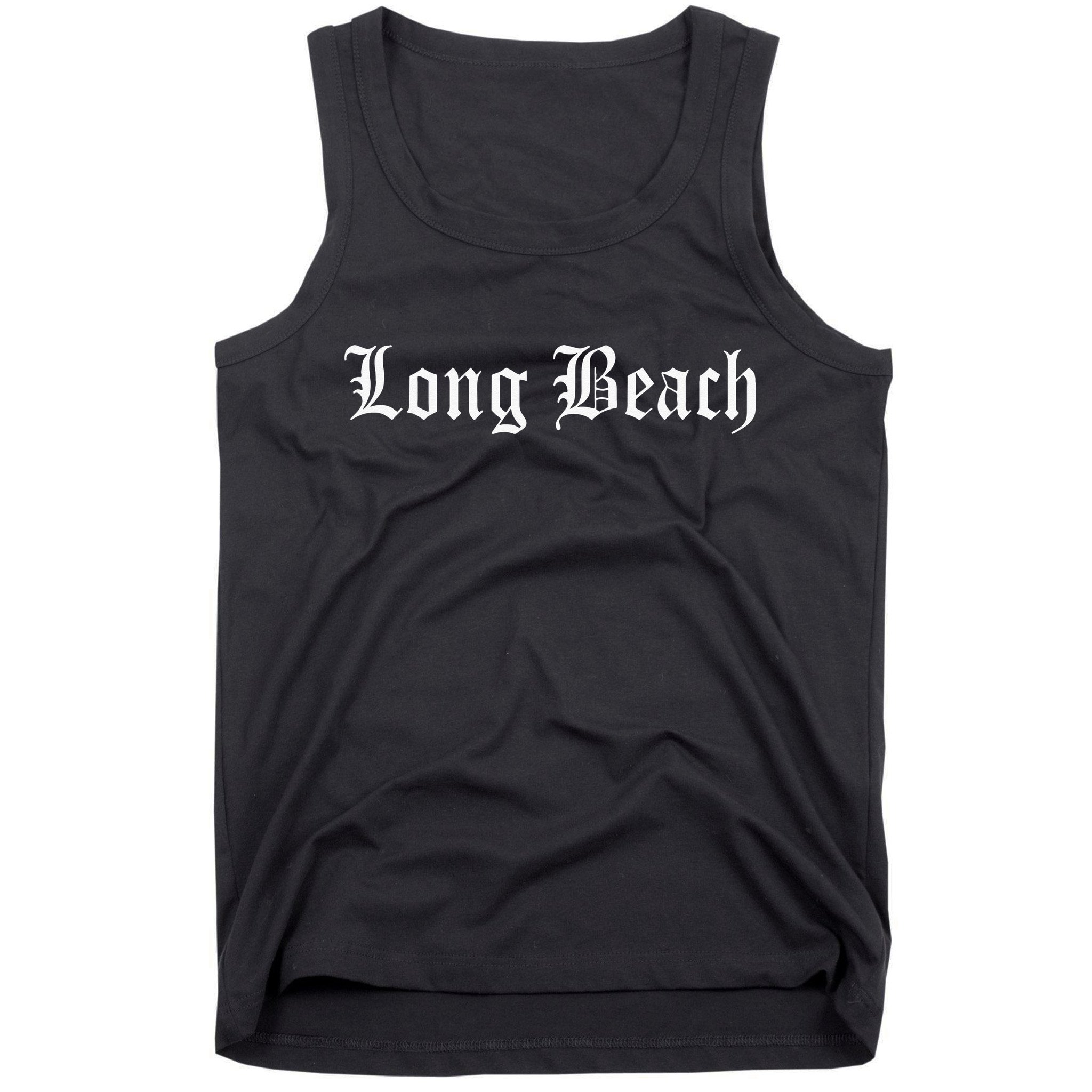 Long Beach Old English Vintage Rap Hip Hop Music Tank Top