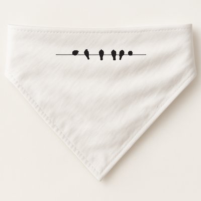 Little Birds On The Cable Wire USA-Made Doggie Bandana