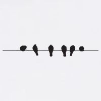 Little Birds On The Cable Wire Cooling Performance Crew T-Shirt