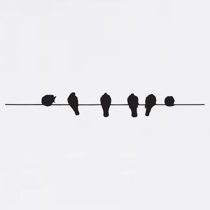 Little Birds On The Cable Wire Cooling Performance Crew T-Shirt