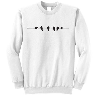 Little Birds On The Cable Wire Sweatshirt