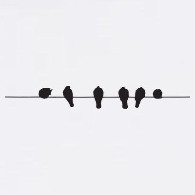 Little Birds On The Cable Wire T-Shirt