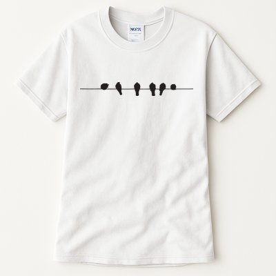 Little Birds On The Cable Wire Tall T-Shirt