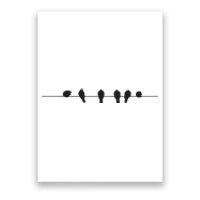 Little Birds On The Cable Wire Poster