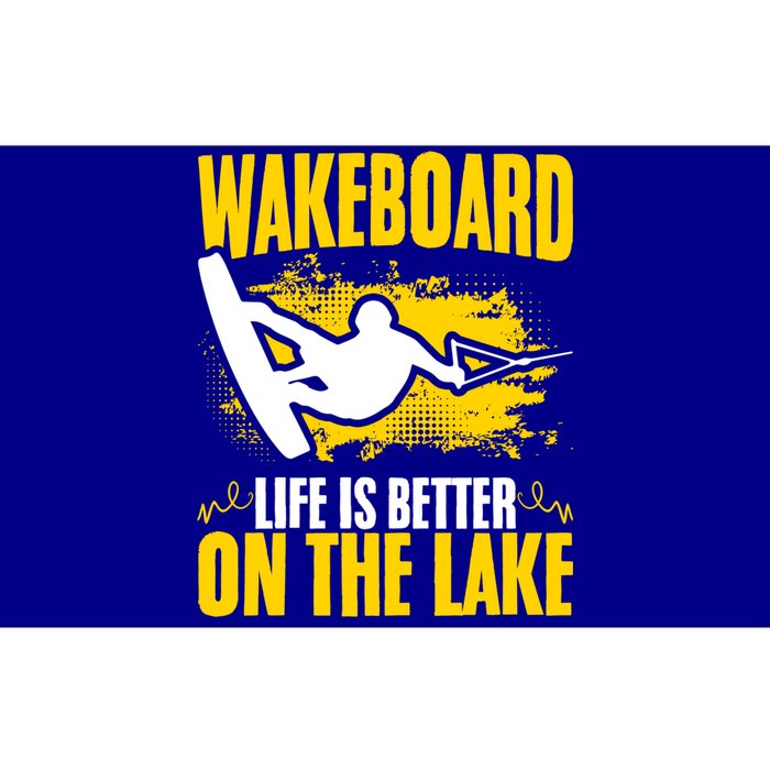 Life Better On The Lake Wakeboard Wakeboarder Wakeboarding Gift Bumper Sticker