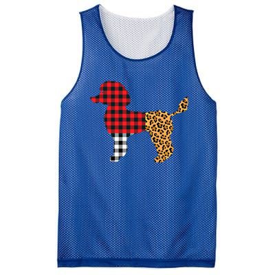 Leopard Buffalo Plaid Poodle Dog Lover Valentine's Day Gift Mesh Reversible Basketball Jersey Tank