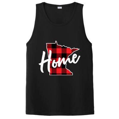 Lumberjack Buffalo Plaid Minnesota Home State Cute Gift Back Gift PosiCharge Competitor Tank