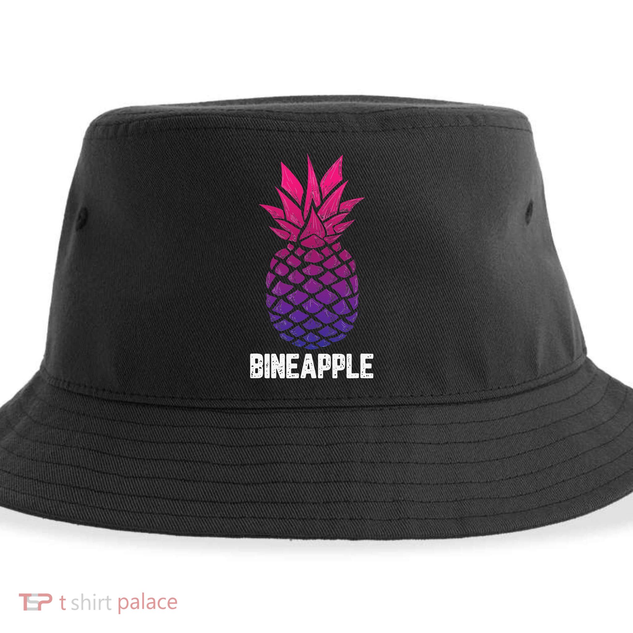 LGBTQ BiSexual Pineapple Tropical Summer Cool Pride Gifts Sustainable Bucket Hat