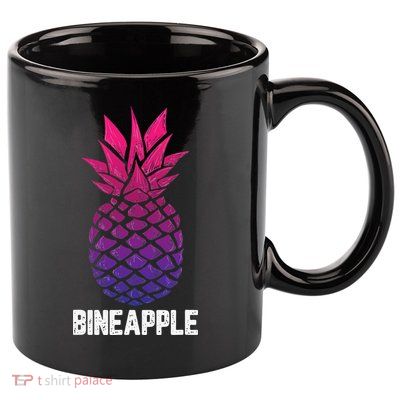 LGBTQ BiSexual Pineapple Tropical Summer Cool Pride Gifts 11oz C Handle Ceramic Mug