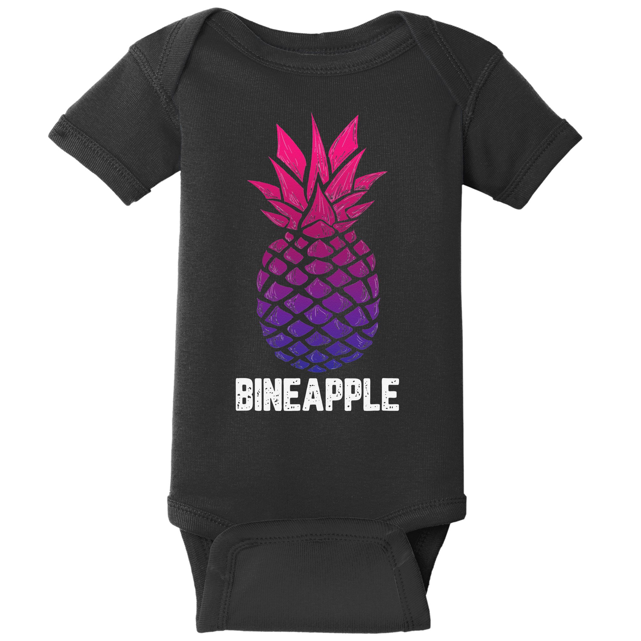LGBTQ BiSexual Pineapple Tropical Summer Cool Pride Gifts Baby Bodysuit