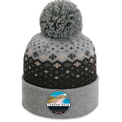 Labuan Bajo Pink Island The Baniff Cuffed Pom Beanie