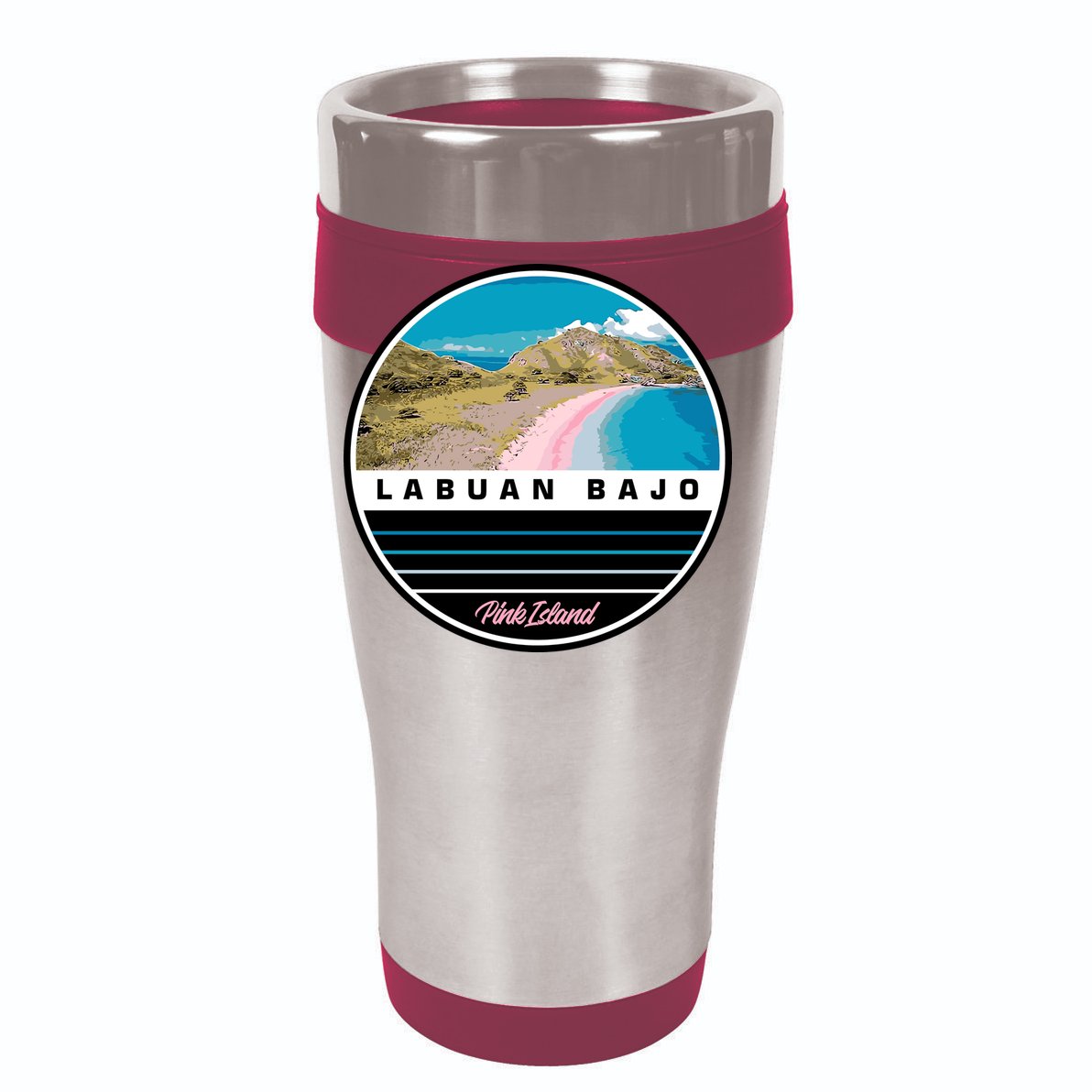 Labuan Bajo Pink Island Sustainable Bucket Hat