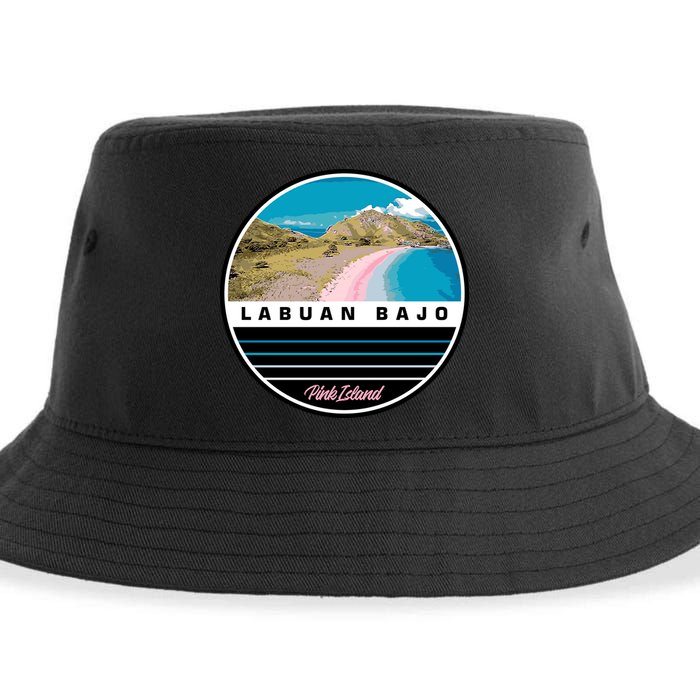 Labuan Bajo Pink Island Sustainable Bucket Hat
