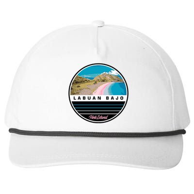 Labuan Bajo Pink Island Snapback Five-Panel Rope Hat