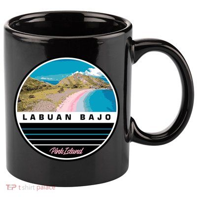Labuan Bajo Pink Island 11oz C Handle Ceramic Mug