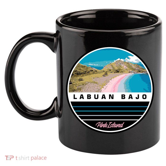 Labuan Bajo Pink Island 11oz C Handle Ceramic Mug