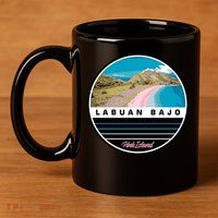 Labuan Bajo Pink Island 11oz C Handle Ceramic Mug