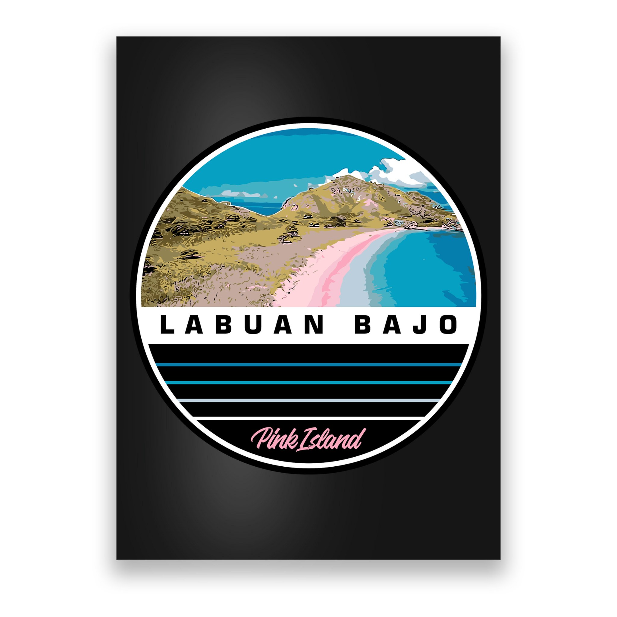 Labuan Bajo Pink Island Poster