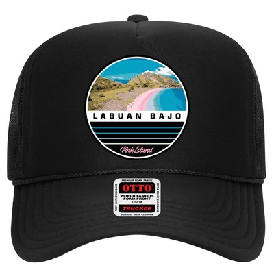 Labuan Bajo Pink Island Trucker Hat