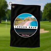 Labuan Bajo Pink Island Golf Towel