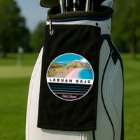 Labuan Bajo Pink Island Golf Towel