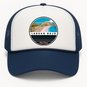 Labuan Bajo Pink Island Trucker Hat