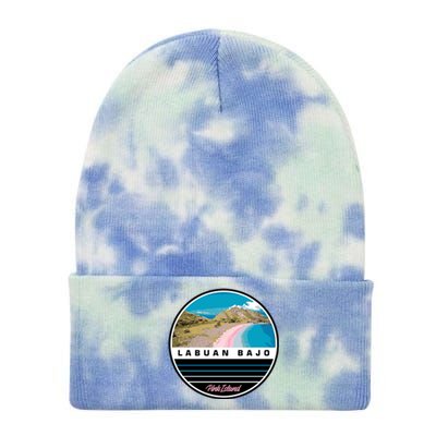 Labuan Bajo Pink Island Tie Dye 12in Knit Beanie