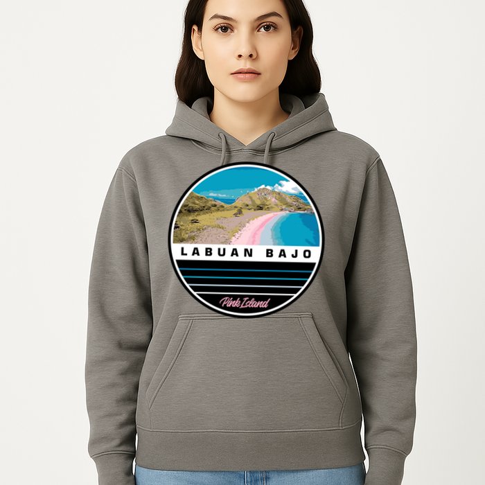 Labuan Bajo Pink Island Hoodie