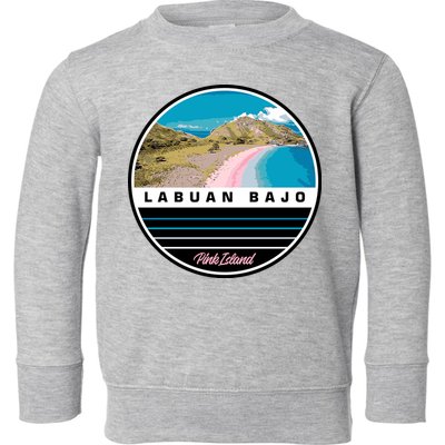 Labuan Bajo Pink Island Toddler Sweatshirt