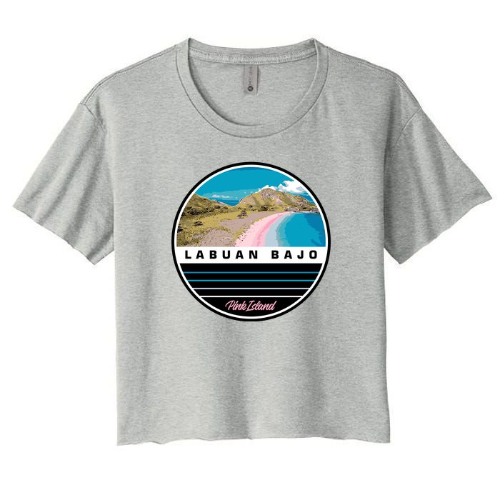 Labuan Bajo Pink Island Women's Crop Top Tee