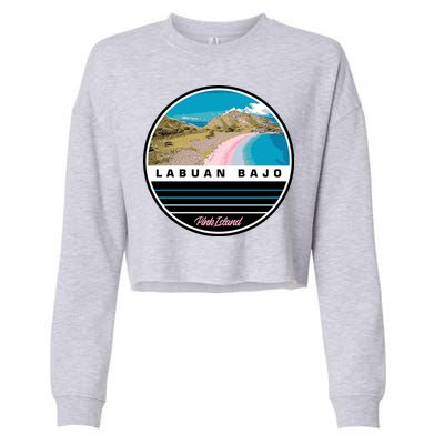 Labuan Bajo Pink Island Cropped Pullover Crew