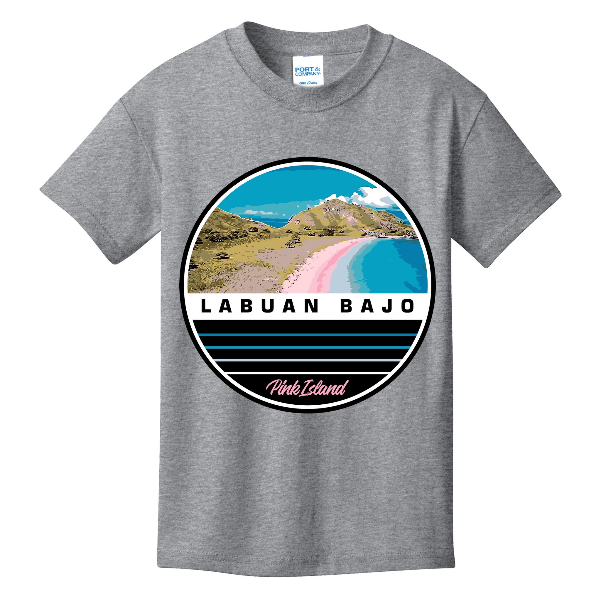 Labuan Bajo Pink Island Kids T-Shirt