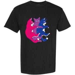 Lgbtq Bisexual Pride Flag Cats Pile Bisexual Garment-Dyed Heavyweight T-Shirt