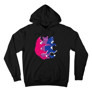 Lgbtq Bisexual Pride Flag Cats Pile Bisexual Hoodie