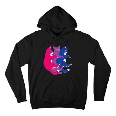 Lgbtq Bisexual Pride Flag Cats Pile Bisexual Hoodie