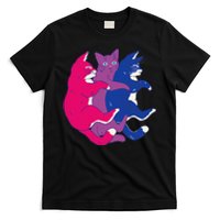 Lgbtq Bisexual Pride Flag Cats Pile Bisexual T-Shirt