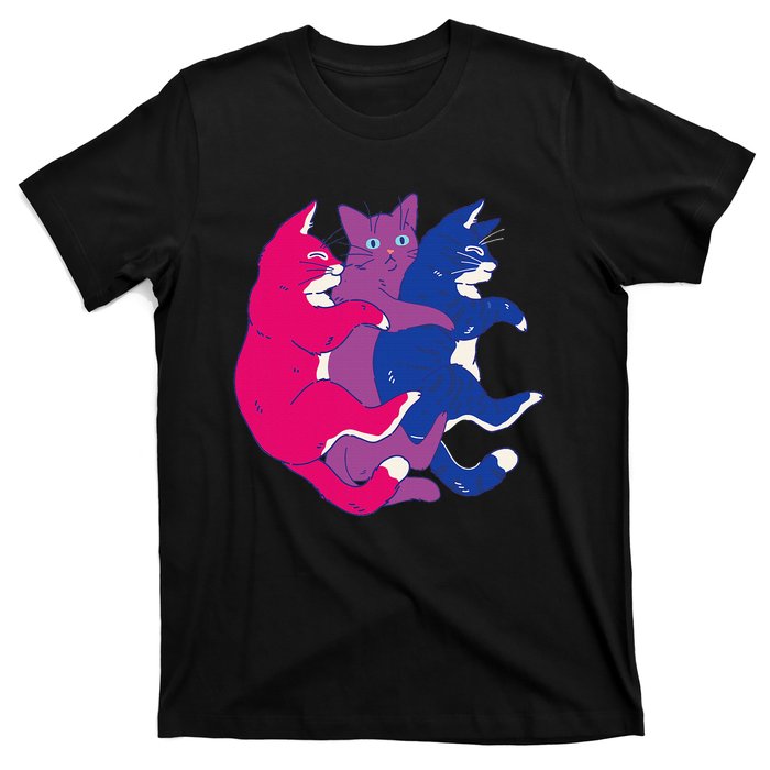 Lgbtq Bisexual Pride Flag Cats Pile Bisexual T-Shirt