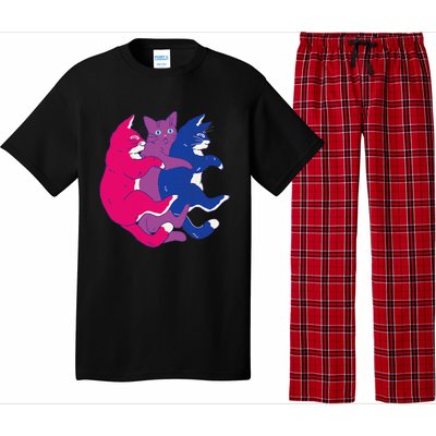 Lgbtq Bisexual Pride Flag Cats Pile Bisexual Pajama Set