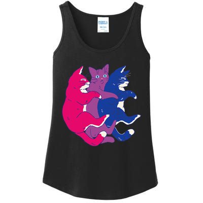 Lgbtq Bisexual Pride Flag Cats Pile Bisexual Ladies Essential Tank